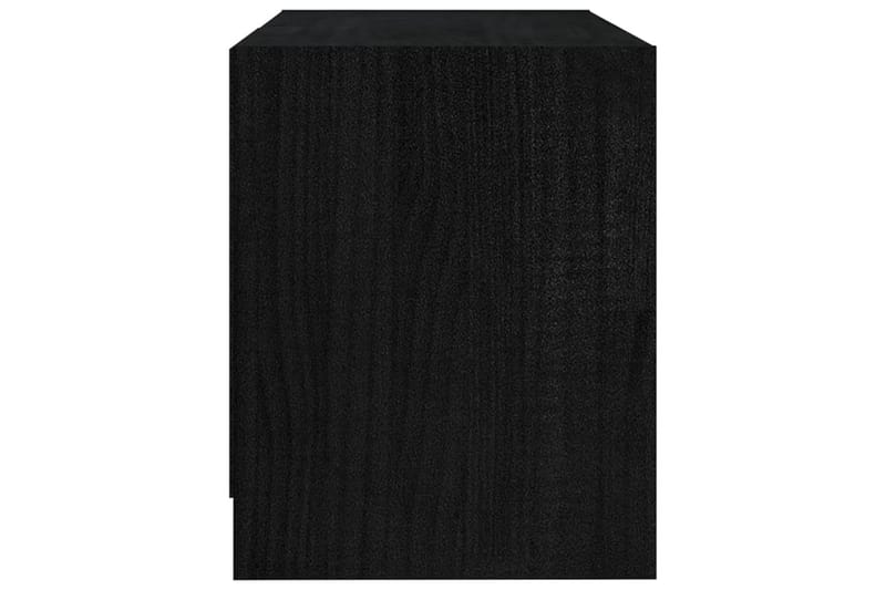 tv-skab 80x31x39 cm massivt fyrretræ sort - Sort - Møbler - TV borde & mediemøbler - TV-borde