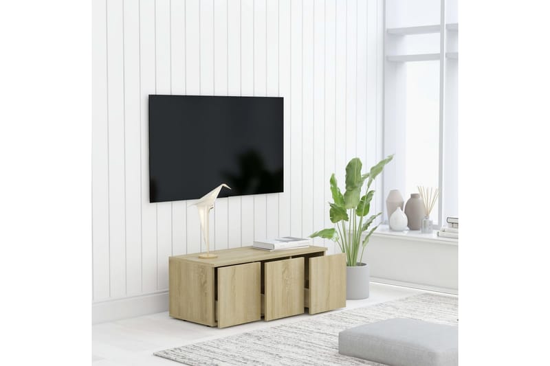 Tv-Skab 80X34X30 cm Spånplade Sonoma-Eg - TV-borde