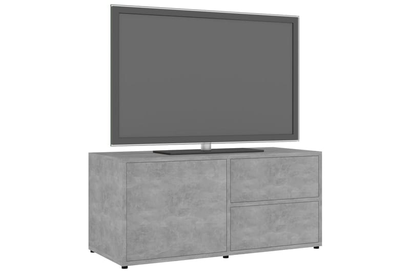 Tv-Skab 80x34x36 cm Spånplade Betongrå - Grå - TV-borde