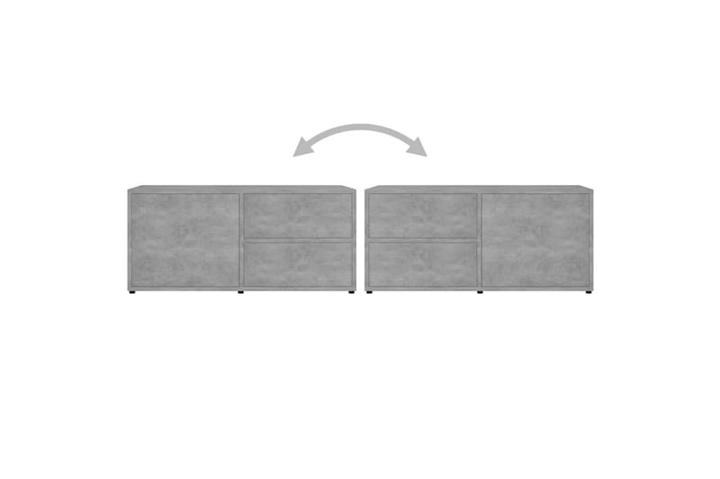 Tv-Skab 80x34x36 cm Spånplade Betongrå - Grå - Møbler - TV borde & mediemøbler - TV-borde