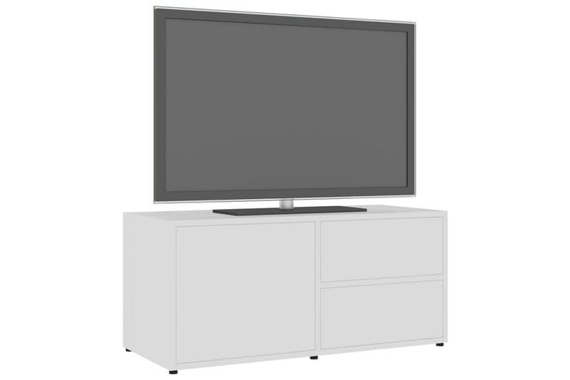 Tv-Skab 80x34x36 cm Spånplade Hvid - Hvid - TV-borde