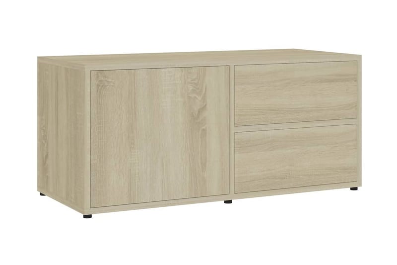 Tv-Skab 80x34x36 cm Spånplade Sonoma-Eg - Brun - Møbler - TV borde & mediemøbler - TV-borde