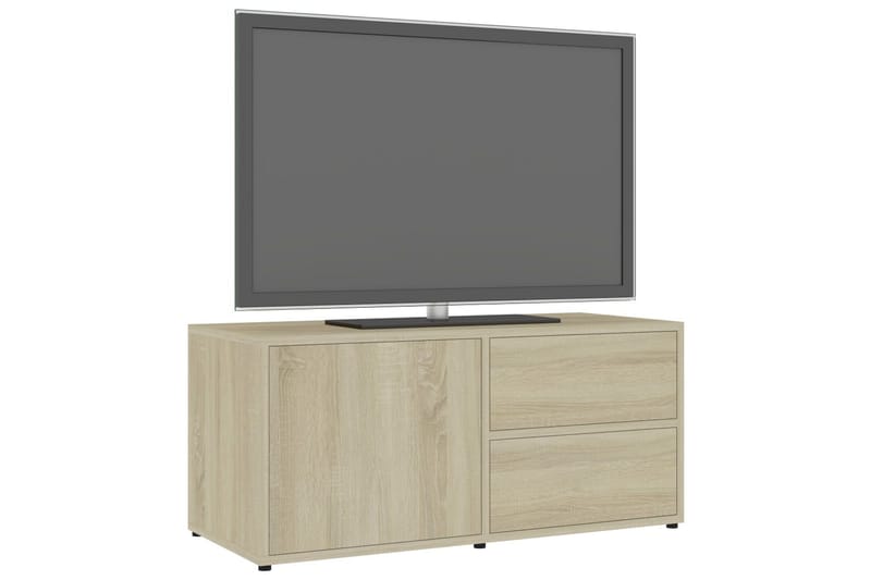 Tv-Skab 80x34x36 cm Spånplade Sonoma-Eg - Brun - Møbler - TV borde & mediemøbler - TV-borde