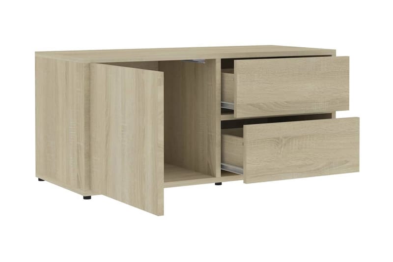 Tv-Skab 80x34x36 cm Spånplade Sonoma-Eg - Brun - Møbler - TV borde & mediemøbler - TV-borde