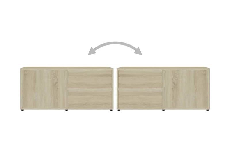 Tv-Skab 80x34x36 cm Spånplade Sonoma-Eg - Brun - Møbler - TV borde & mediemøbler - TV-borde