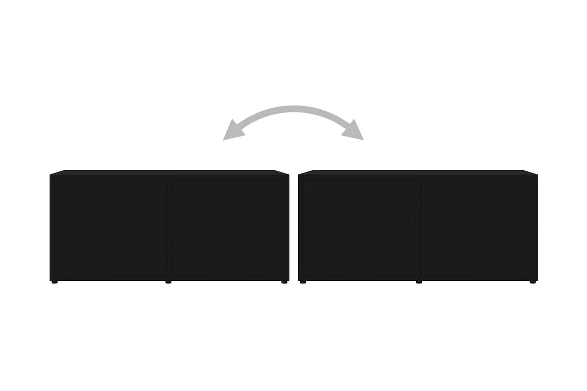 Tv-Skab 80x34x36 cm Spånplade Sort - Sort - Møbler - TV borde & mediemøbler - TV-borde