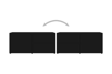 Tv-Skab 80x34x36 cm Spånplade Sort - Sort - Møbler - TV borde & mediemøbler - TV-borde