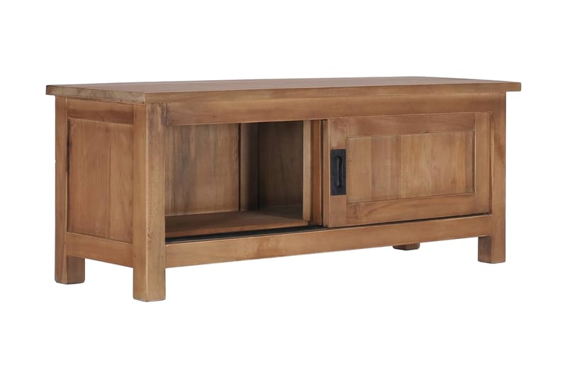 tv-skab 90 x 30 x 35 cm massivt teaktræ - Brun - Møbler - TV borde & mediemøbler - TV-borde