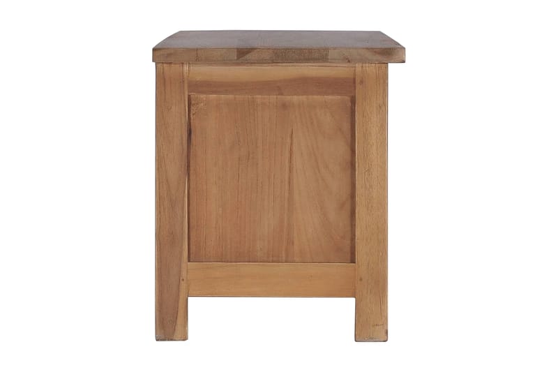 tv-skab 90 x 30 x 35 cm massivt teaktræ - Brun - TV-borde