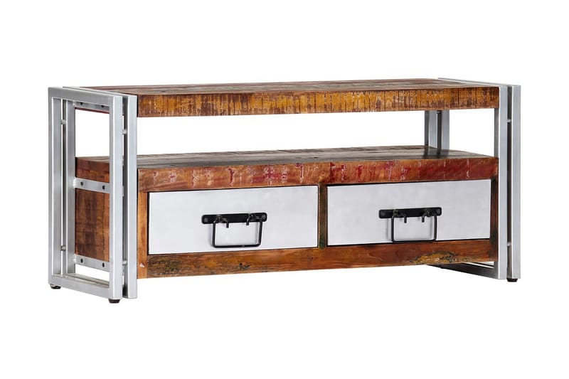 Tv-Skab 90 X 30 X 40 Cm Massivt Genanvendt Træ - Flerfarvet - Møbler - TV borde & mediemøbler - TV-borde