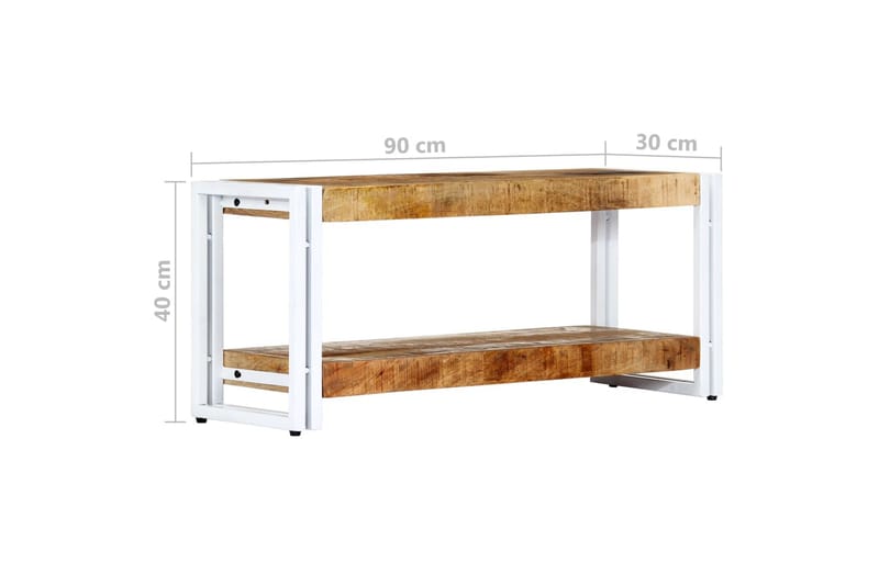 Tv-Skab 90 X 30 X 40 Cm Massivt Mangotræ - Brun - TV-borde