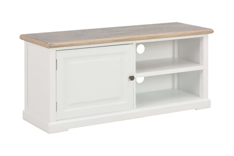 Tv-Skab 90 X 30 X 40 Cm Træ Hvid - Hvid - Møbler - TV borde & mediemøbler - TV-borde
