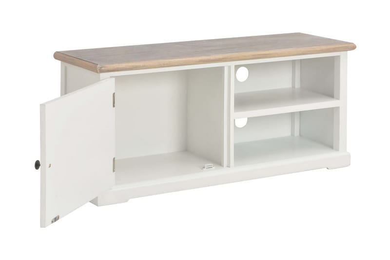 Tv-Skab 90 X 30 X 40 Cm Træ Hvid - Hvid - Møbler - TV borde & mediemøbler - TV-borde