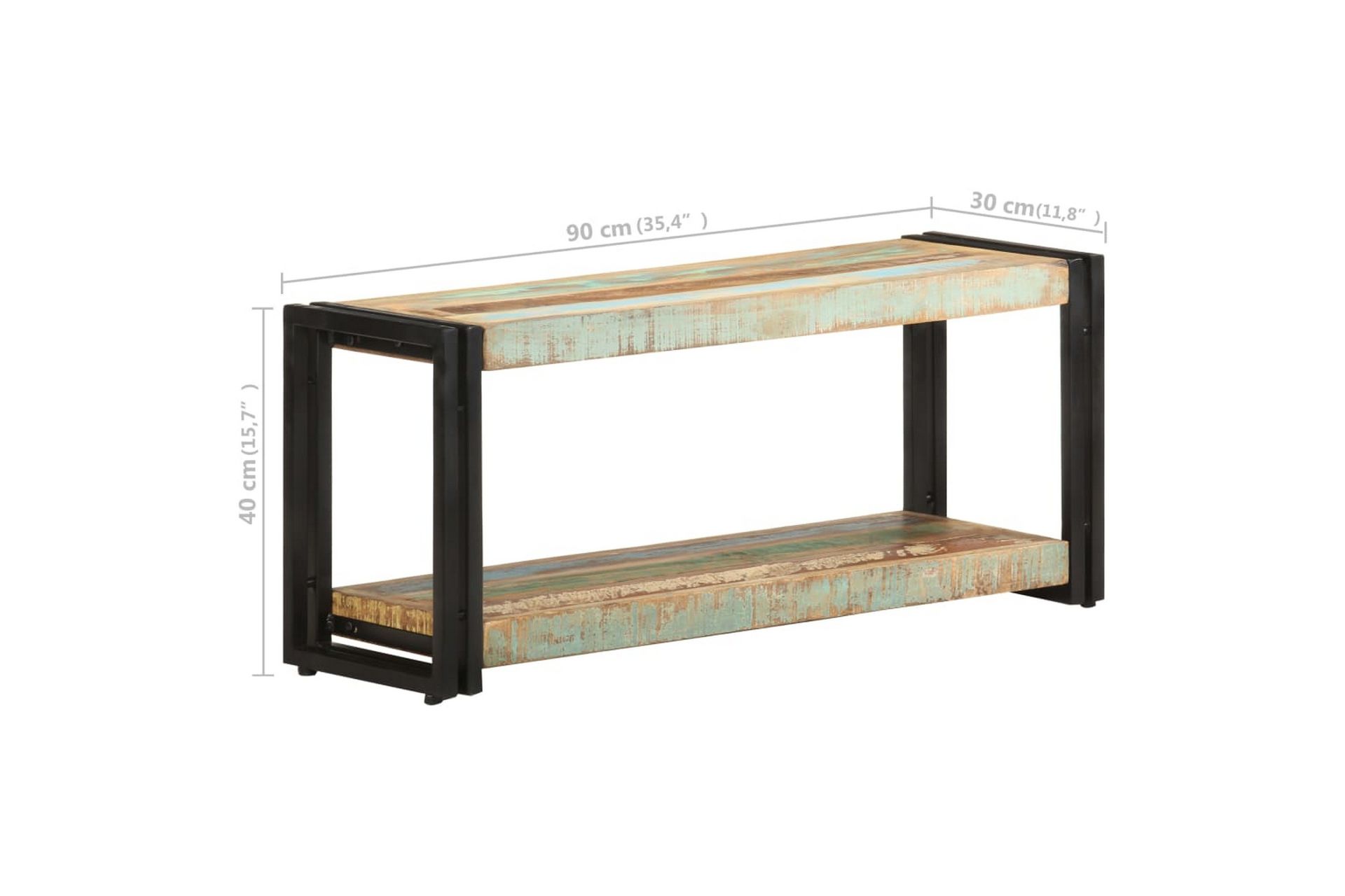 tv-skab 90x30x40 cm massivt genbrugstræ - Brun - Møbler - TV borde & mediemøbler - TV-borde