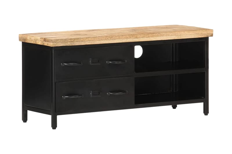 Tv-Skab 90X30X41 cm Ru Mangotræ - Sort - Møbler - TV borde & mediemøbler - TV-borde