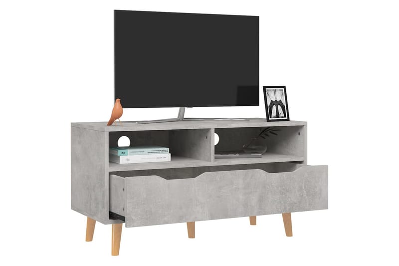tv-skab 90x40x48,5 cm spånplade betongrå - Grå - Møbler - TV borde & mediemøbler - TV-borde