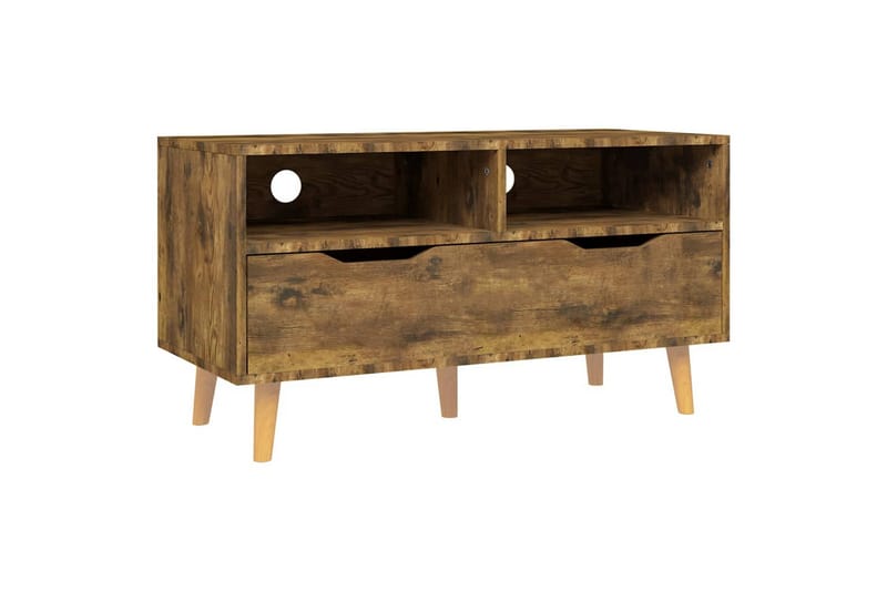 tv-skab 90x40x48,5 cm spånplade røget egetræsfarve - Brun - Møbler - TV borde & mediemøbler - TV-borde