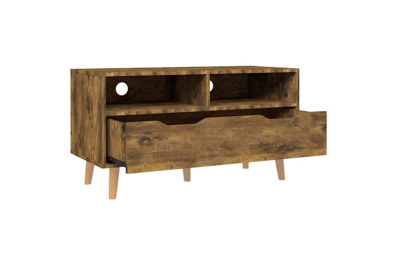 tv-skab 90x40x48,5 cm spånplade røget egetræsfarve - Brun - Møbler - TV borde & mediemøbler - TV-borde