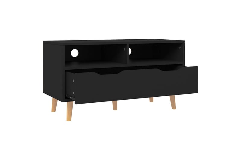tv-skab 90x40x48,5 cm spånplade sort - Sort - Møbler - TV borde & mediemøbler - TV-borde