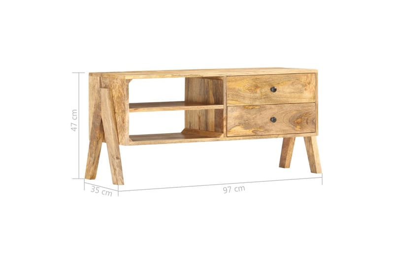 tv-skab 97 x 35 x 47 cm massivt mangotræ - Brun - Møbler - TV borde & mediemøbler - TV-borde