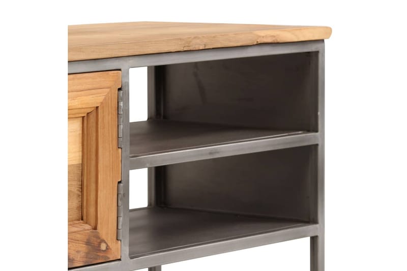 Tv-Skab Genanvendt Teak Og Stål 120 X 30 X 40 Cm - Brun - Møbler - TV borde & mediemøbler - TV-borde