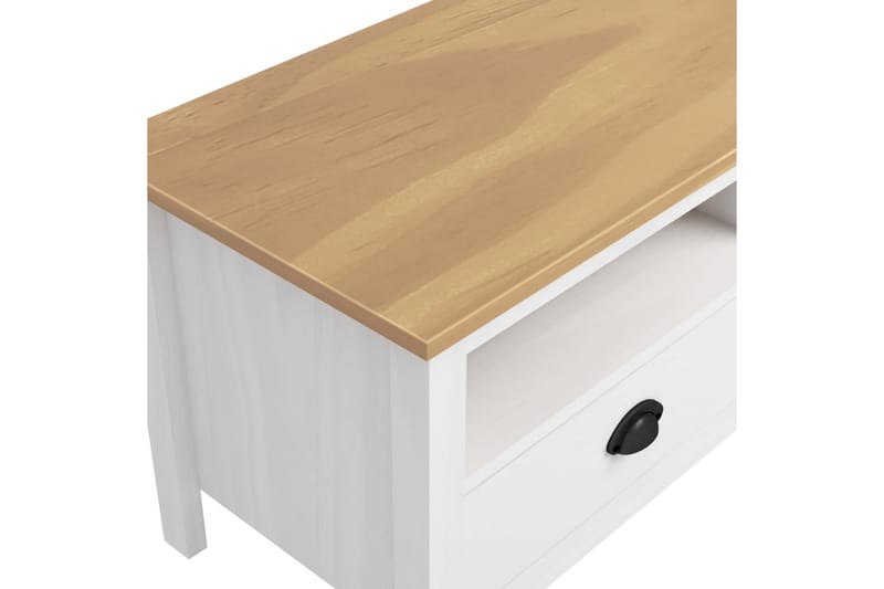 Tv-Skab Hill Range 158x40x47 cm Massivt Fyrretræ Hvid - Møbler - TV borde & mediemøbler - TV-borde