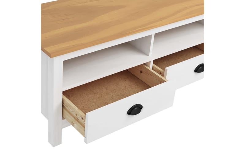 Tv-Skab Hill Range 158x40x47 cm Massivt Fyrretræ Hvid - Møbler - TV borde & mediemøbler - TV-borde