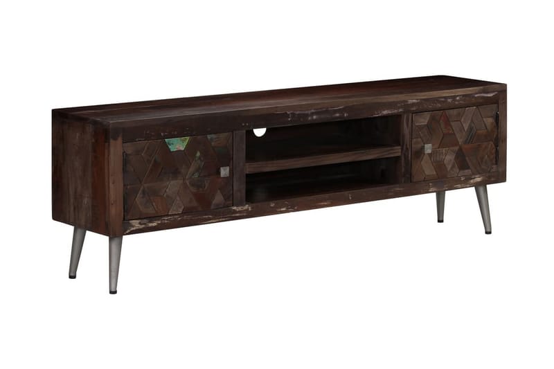 Tv-Skab I Massivt, Genanvendt Træ 140 X 30 X 45 Cm - Brun - Møbler - TV borde & mediemøbler - TV-borde