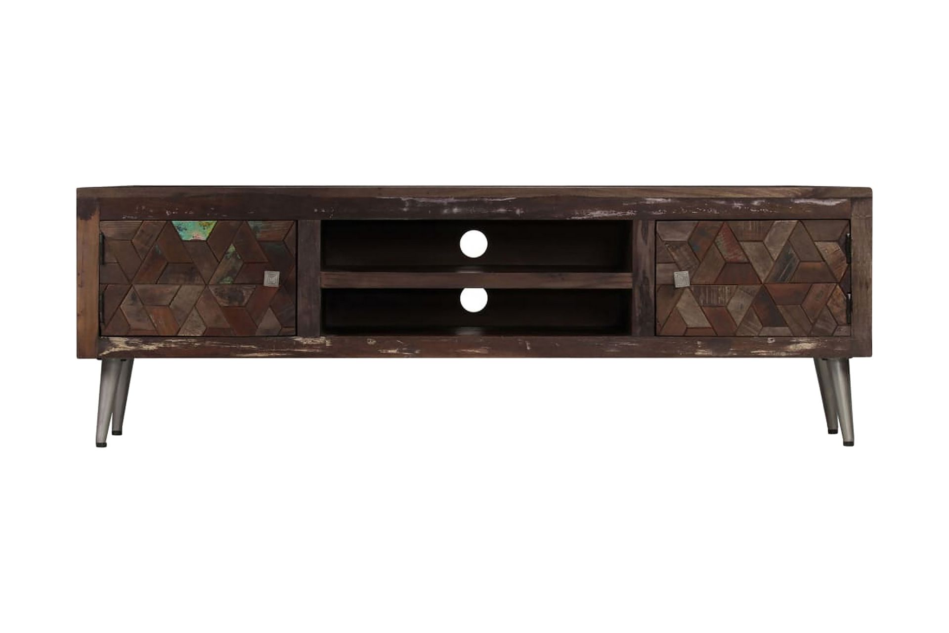 Tv-Skab I Massivt, Genanvendt Træ 140 X 30 X 45 Cm - Brun - Møbler - TV borde & mediemøbler - TV-borde