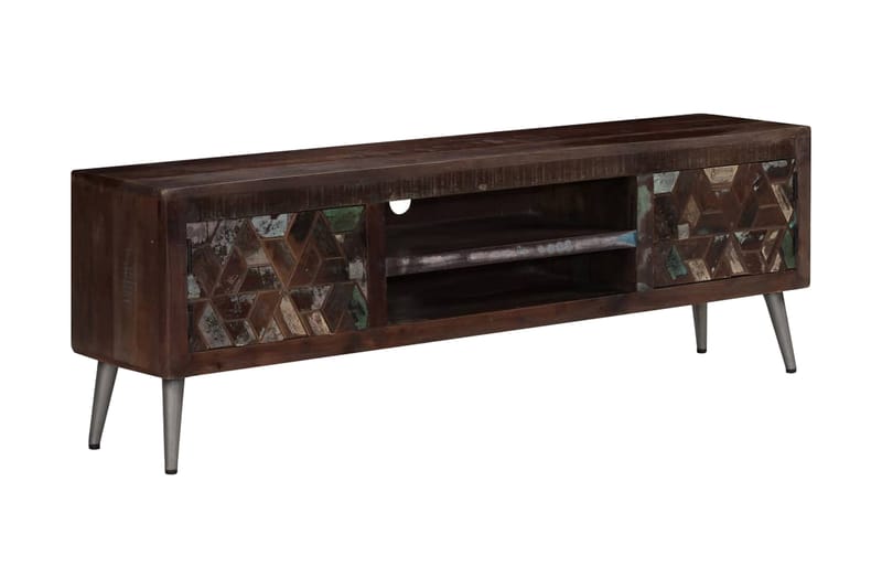 Tv-Skab I Massivt, Genanvendt Træ 140 X 30 X 45 Cm - Brun - Møbler - TV borde & mediemøbler - TV-borde