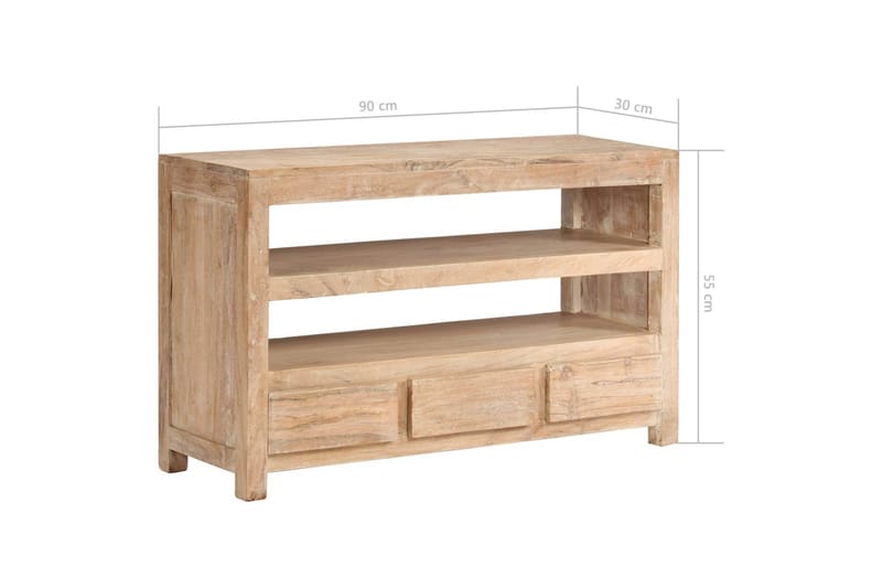 Tv-Skab I Massivt Akacietræ 90 X 30 X 55 Cm Lysebrun - Brun - Møbler - TV borde & mediemøbler - TV-borde