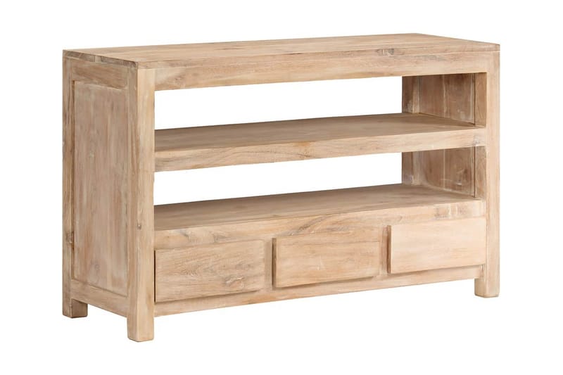 Tv-Skab I Massivt Akacietræ 90 X 30 X 55 Cm Lysebrun - Brun - Møbler - TV borde & mediemøbler - TV-borde