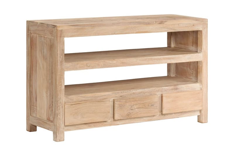 Tv-Skab I Massivt Akacietræ 90 X 30 X 55 Cm Lysebrun - Brun - Møbler - TV borde & mediemøbler - TV-borde