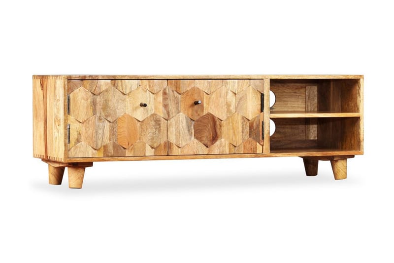 Tv-Skab I Massivt Mangotræ 118 X 35 X 40 Cm - Brun - Møbler - TV borde & mediemøbler - TV-borde