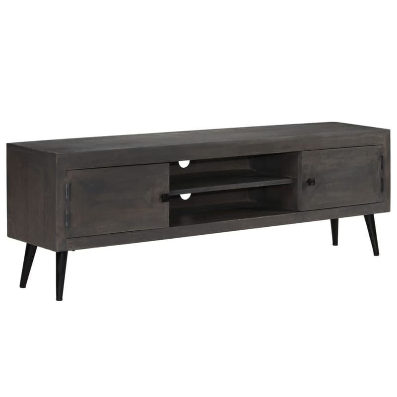 Tv-Skab I Massivt Mangotræ 140 X 30 X 45 Cm - Grå - Møbler - TV borde & mediemøbler - TV-borde