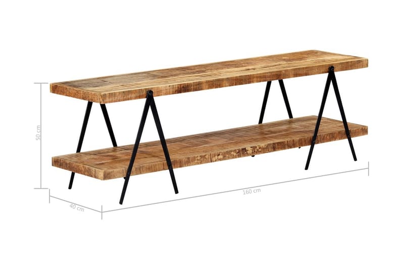 Tv-Skab I Massivt Mangotræ 160 X 40 X 50 Cm - Brun - Møbler - TV borde & mediemøbler - TV-borde