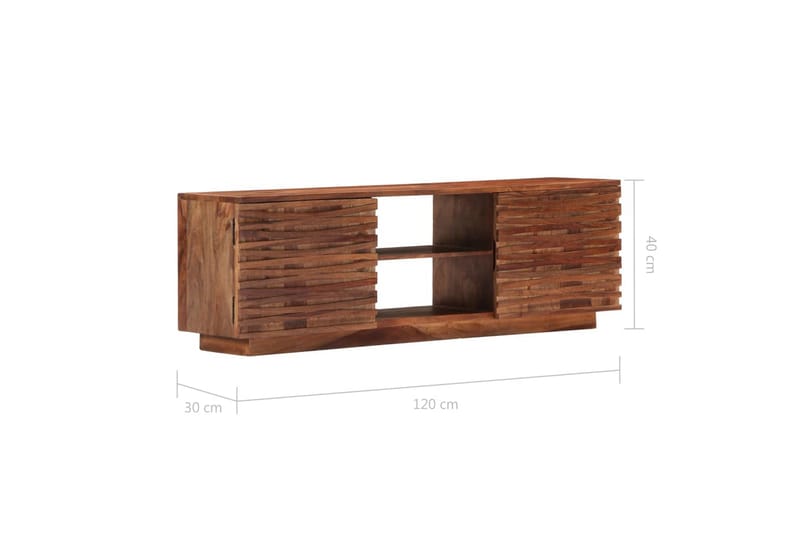 Tv-Skab I Massivt Sheeshamtræ 120 X 30 X 40 Cm - Brun - Møbler - TV borde & mediemøbler - TV-borde