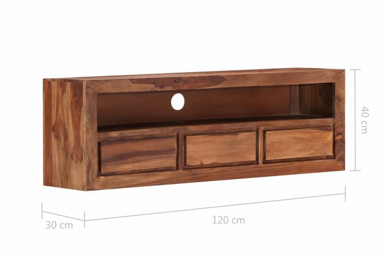 Tv-Skab I Massivt Sheeshamtræ 120 X 30 X 40 Cm - Brun - Møbler - TV borde & mediemøbler - TV-borde