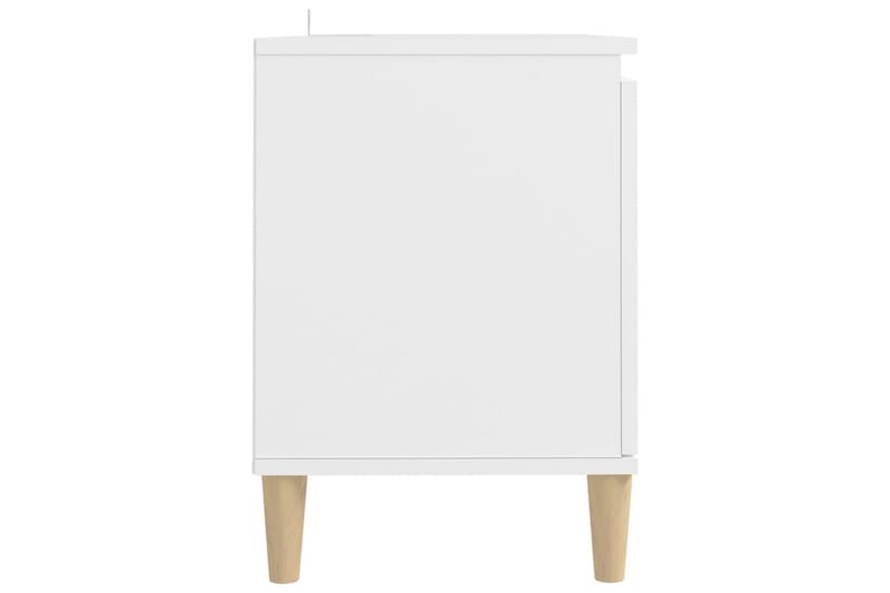 tv-skab m. massive træben 103,5x35x50 cm hvid - Hvid - Møbler - TV borde & mediemøbler - TV-borde