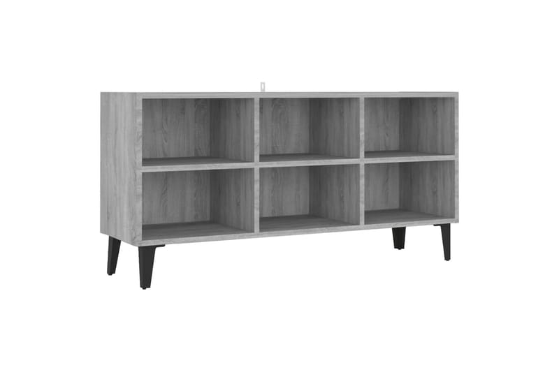 tv-skab m. metalben 103,5x30x50 cm grå sonoma-eg - Grå - Møbler - TV borde & mediemøbler - TV-borde