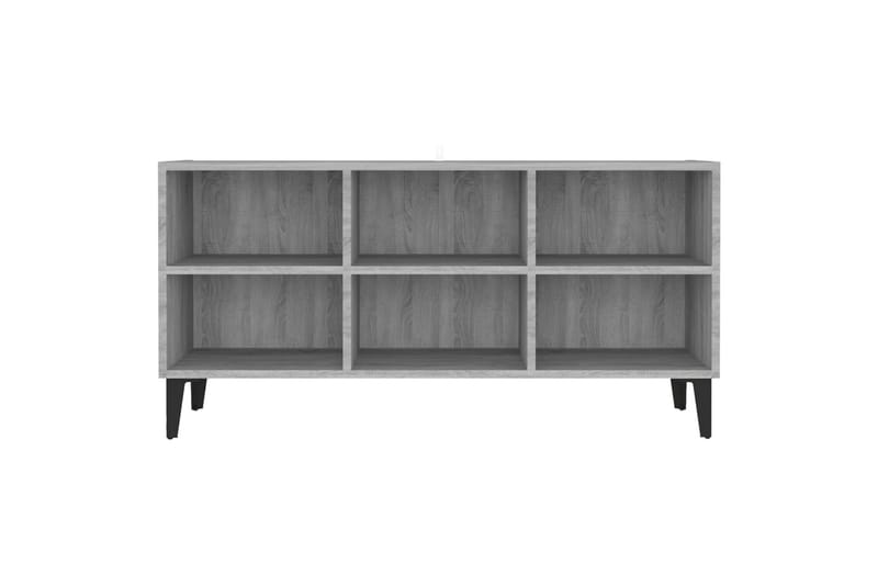 tv-skab m. metalben 103,5x30x50 cm grå sonoma-eg - Grå - Møbler - TV borde & mediemøbler - TV-borde