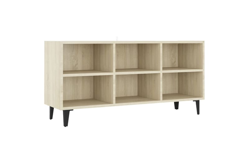 tv-skab m. metalben 103,5x30x50 cm sonoma-eg - Brun - Møbler - TV borde & mediemøbler - TV-borde