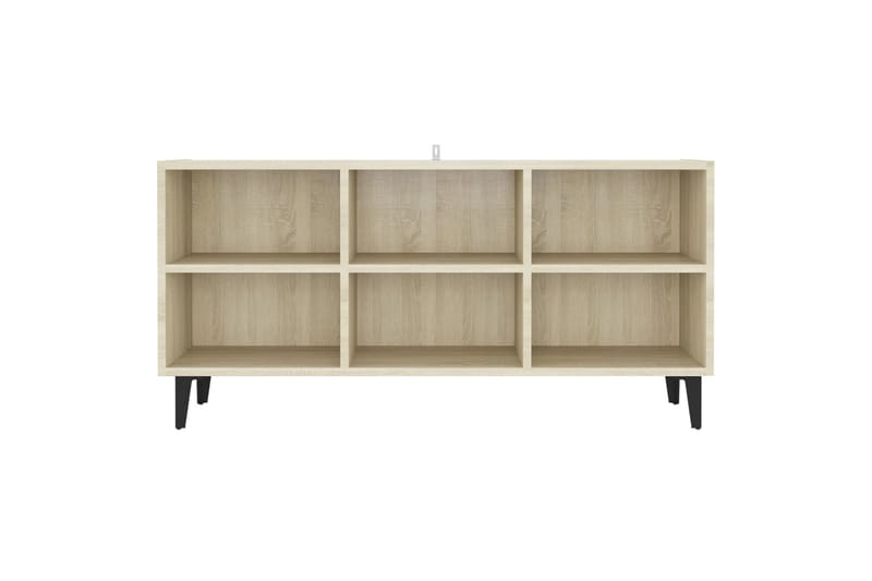 tv-skab m. metalben 103,5x30x50 cm sonoma-eg - Brun - Møbler - TV borde & mediemøbler - TV-borde