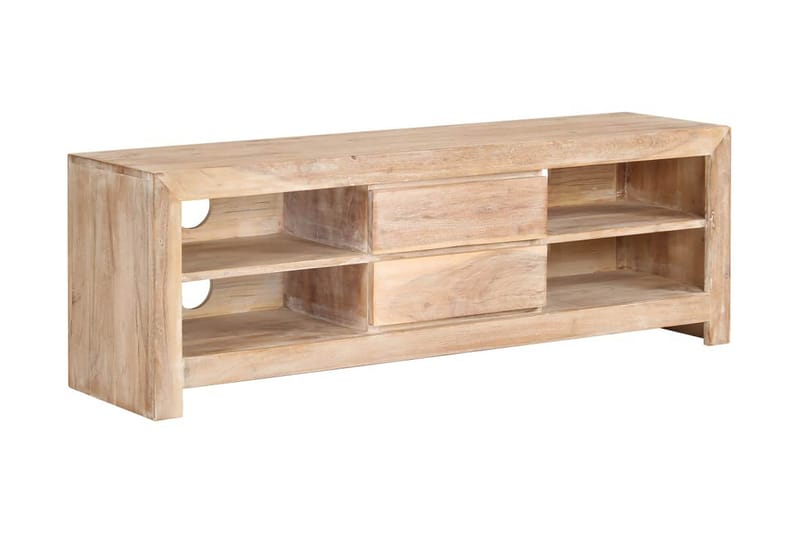 Tv-Skab Massivt Akacietræ 120 X 30 X 40 Cm Lysebrun - Brun - Møbler - TV borde & mediemøbler - TV-borde