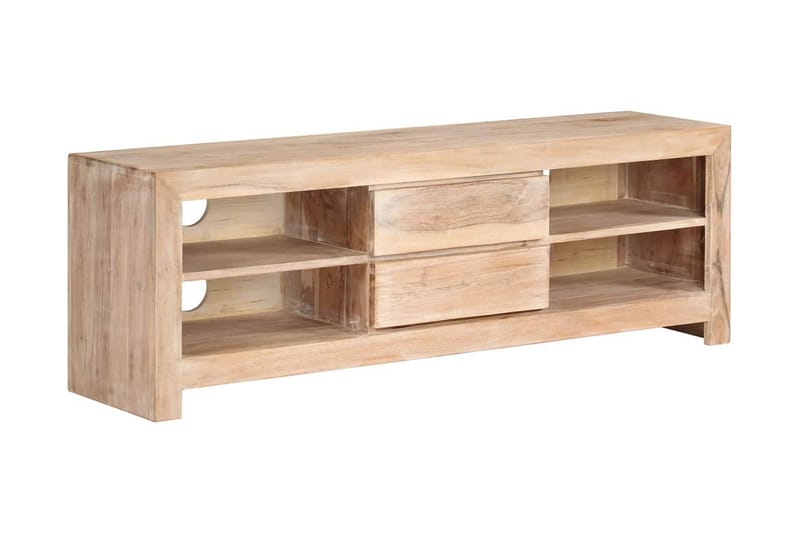 Tv-Skab Massivt Akacietræ 120 X 30 X 40 Cm Lysebrun - Brun - Møbler - TV borde & mediemøbler - TV-borde