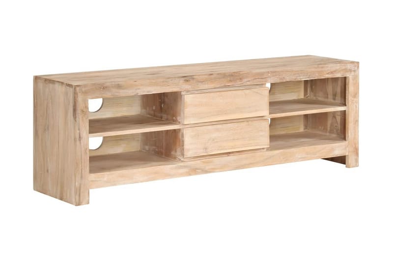 Tv-Skab Massivt Akacietræ 120 X 30 X 40 Cm Lysebrun - Brun - Møbler - TV borde & mediemøbler - TV-borde