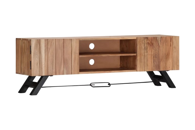 Tv-Skab Massivt Akacietræ 140 X 30 X 45 Cm - Brun - Møbler - TV borde & mediemøbler - TV-borde