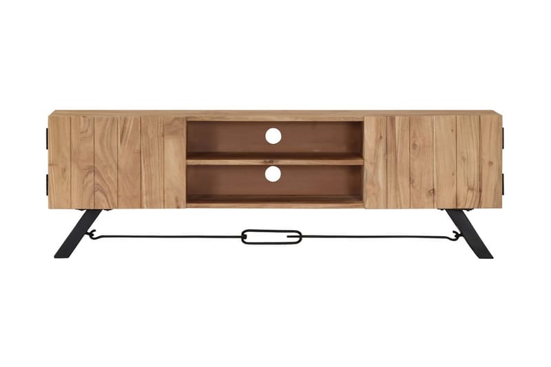 Tv-Skab Massivt Akacietræ 140 X 30 X 45 Cm - Brun - Møbler - TV borde & mediemøbler - TV-borde