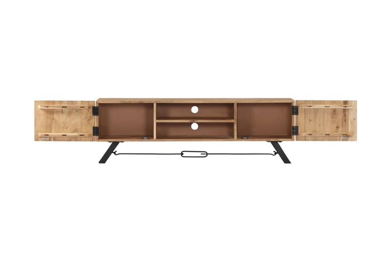 Tv-Skab Massivt Akacietræ 140 X 30 X 45 Cm - Brun - Møbler - TV borde & mediemøbler - TV-borde