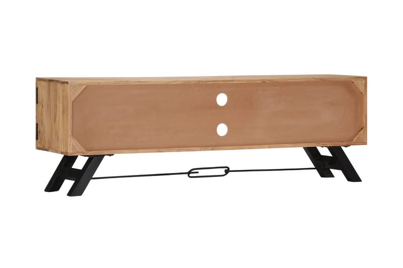 Tv-Skab Massivt Akacietræ 140 X 30 X 45 Cm - Brun - Møbler - TV borde & mediemøbler - TV-borde